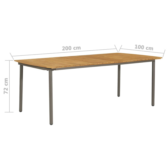 Set mobilier de grădină, 9 piese, antracit, poliratan WALTI