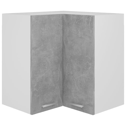 Dulap suspendat de colț “Lyon”, gri beton, 57x57x60 cm, PAL - WALTI WALTI