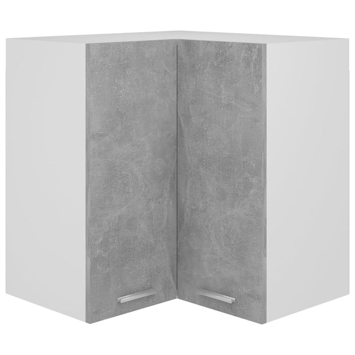 Dulap suspendat de colț “Lyon”, gri beton, 57x57x60 cm, PAL - WALTI WALTI