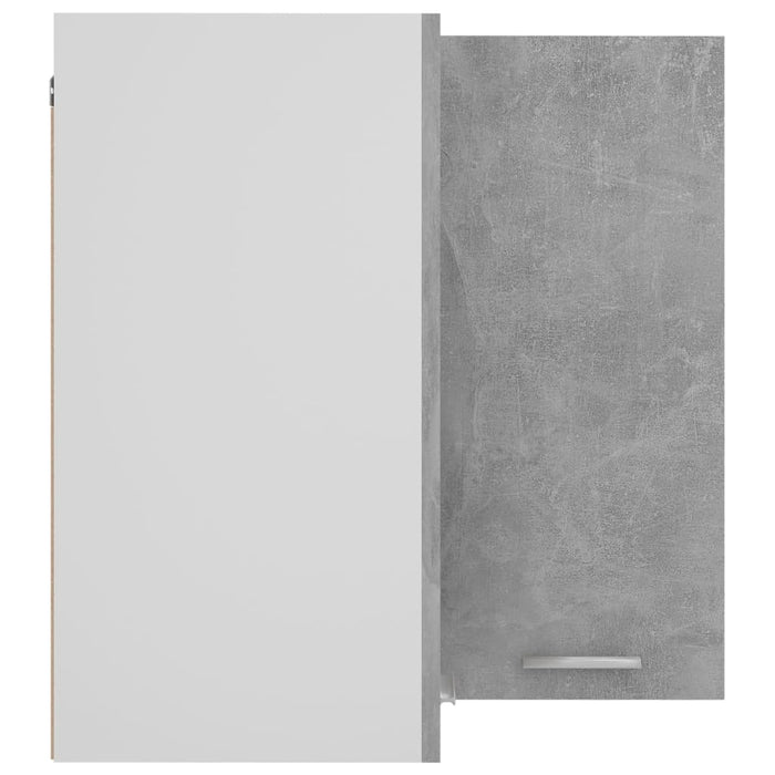 Dulap suspendat de colț “Lyon”, gri beton, 57x57x60 cm, PAL - WALTI WALTI