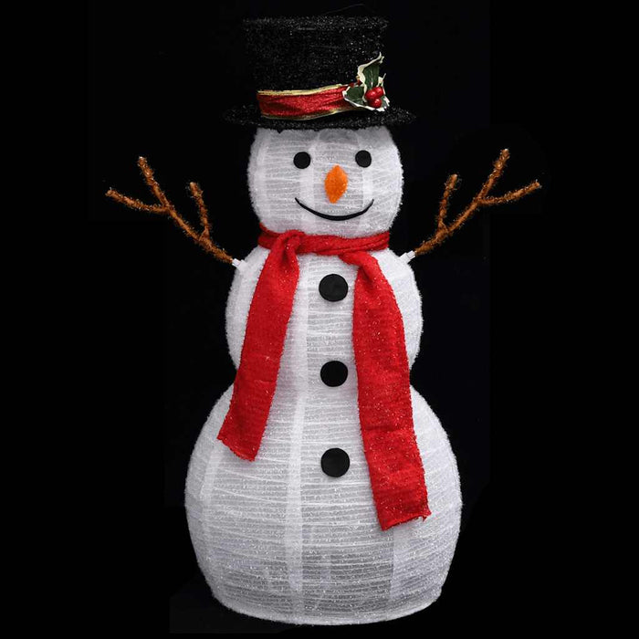 Figurină decorativă Crăciun om de zăpadă LED 60 cm țesătură lux - WALTI WALTI