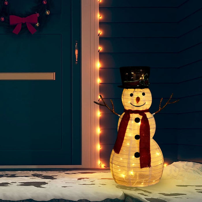 Figurină decorativă Crăciun om de zăpadă LED 60 cm țesătură lux - WALTI WALTI
