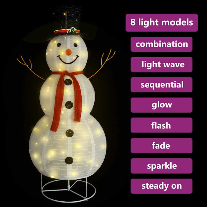Figurină decorativă Crăciun om zăpadă LED 180 cm țesătură lux - WALTI WALTI