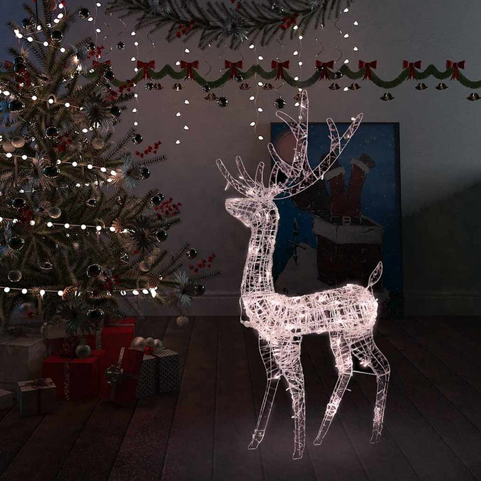 Decorațiune de Crăciun ren 140 LED-uri alb cald 120 cm acril - WALTI WALTI