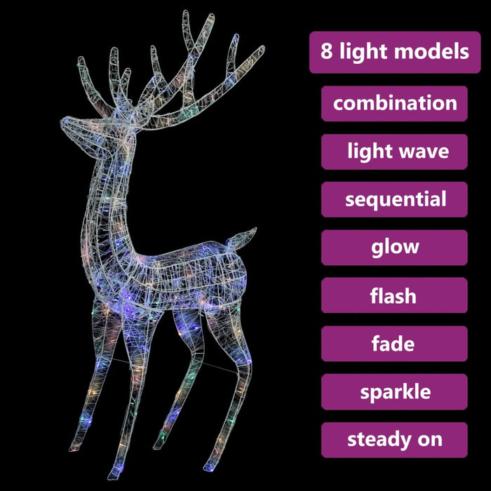Ren de Crăciun, 250 LED-uri, multicolor, 180 cm, acril, XXL - WALTI WALTI