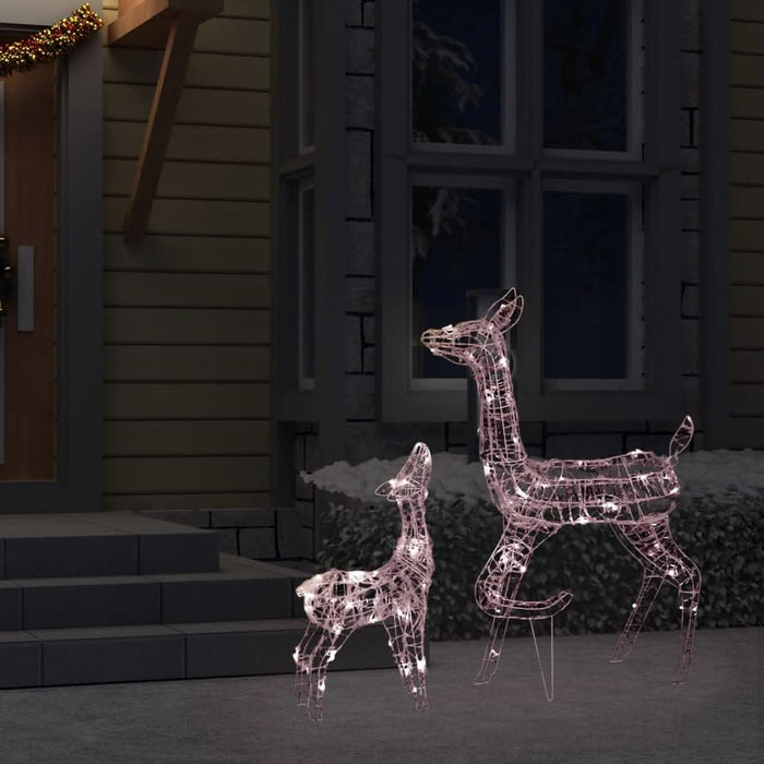 Decorațiune de Crăciun familie reni, 160 LED, alb cald, acril - WALTI WALTI