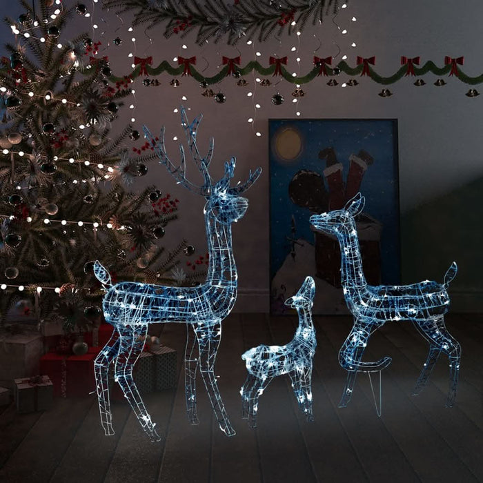 Decorațiune de Crăciun familie reni 300 LED-uri alb rece acril - WALTI WALTI