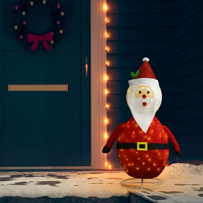Figurină Moș Crăciun decorativă, cu LED, 120 cm, țesătură lux - WALTI WALTI