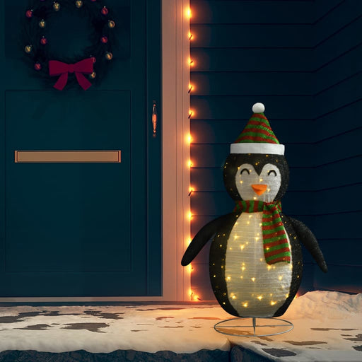 Figurină pinguin decorativă Crăciun, LED, 120 cm, țesătură lux - WALTI WALTI
