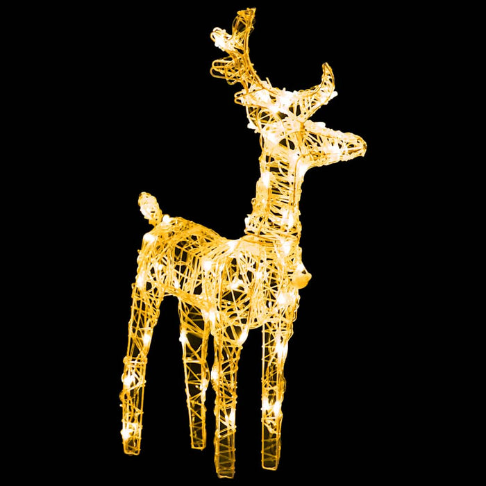Decorațiune de Crăciun reni și sanie 160 LED-uri 130 cm acril - WALTI WALTI