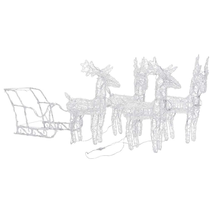Decorațiune de Crăciun cu reni și sanie, 280x28x55, acril - WALTI WALTI