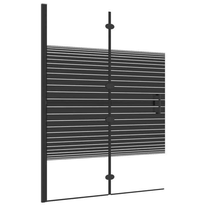 Cabină de duș pliabilă, negru, 100x140 cm, ESG - WALTI WALTI