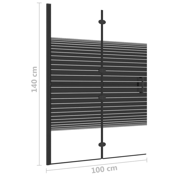 Cabină de duș pliabilă, negru, 100x140 cm, ESG - WALTI WALTI
