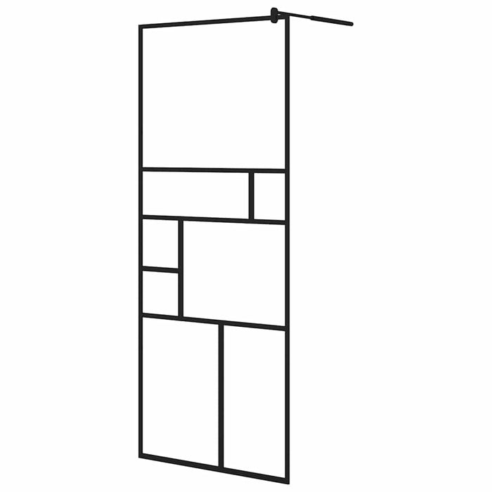 Paravan de duș walk-in negru 80x195 cm sticlă ESG transparentă - WALTI WALTI