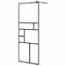 Paravan de duș walk-in negru 80x195 cm sticlă ESG transparentă - WALTI WALTI