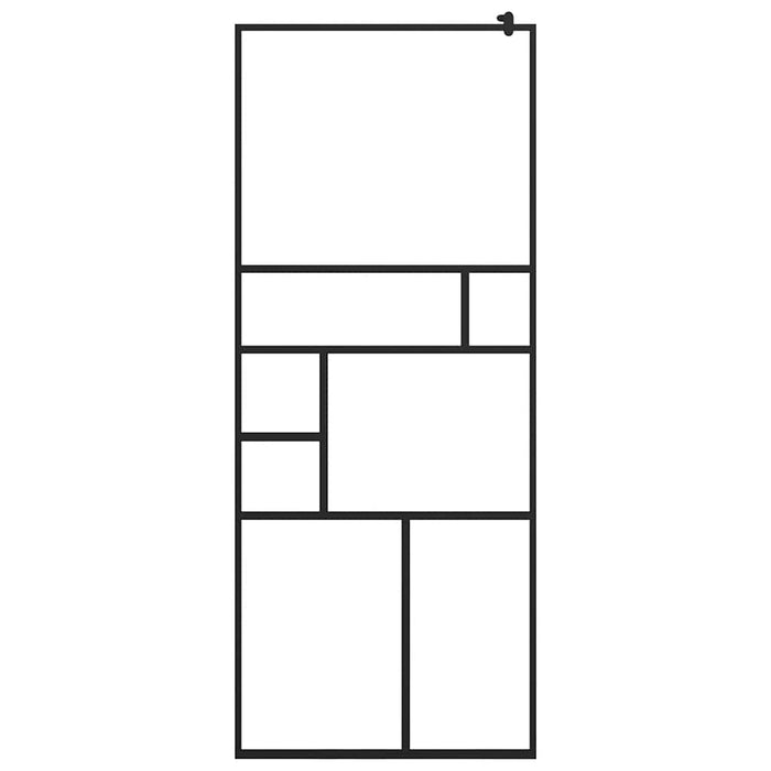 Paravan de duș walk-in negru 80x195 cm sticlă ESG transparentă - WALTI WALTI