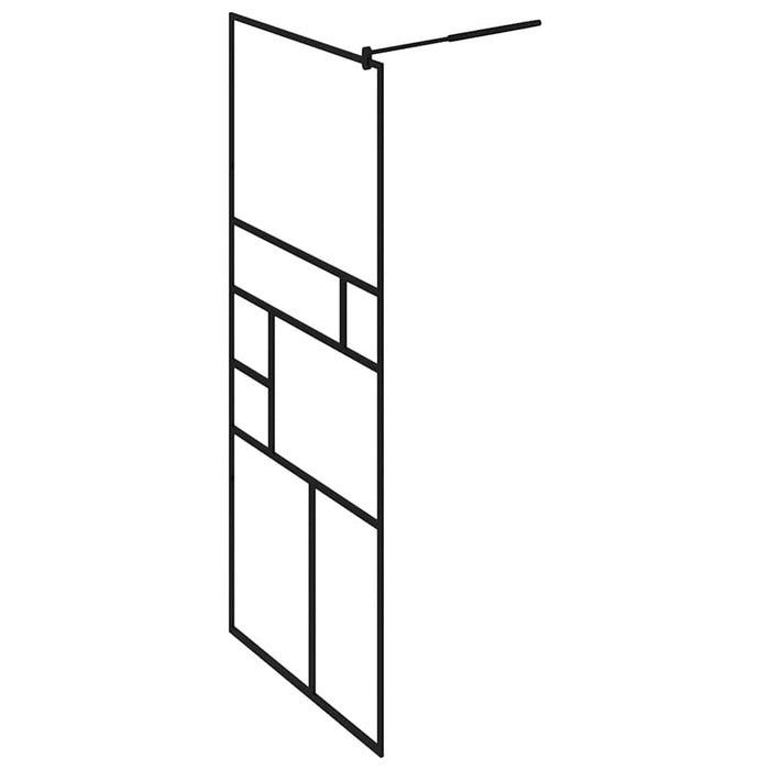 Paravan de duș walk-in negru 80x195 cm sticlă ESG transparentă - WALTI WALTI
