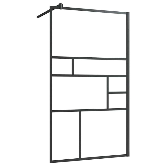 Paravan de duș walk-in negru 90x195 cm sticlă ESG transparentă - WALTI WALTI