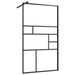 Paravan de duș walk-in negru 90x195 cm sticlă ESG transparentă - WALTI WALTI