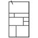 Paravan de duș walk-in negru 90x195 cm sticlă ESG transparentă - WALTI WALTI