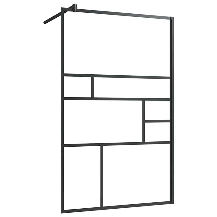 Paravan duș walk-in, negru, 100x195 cm, sticlă ESG transparentă - WALTI WALTI