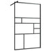 Paravan duș walk-in, negru, 100x195 cm, sticlă ESG transparentă - WALTI WALTI