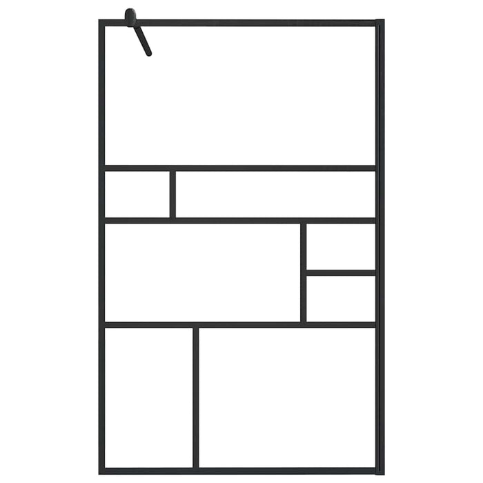Paravan duș walk-in, negru, 100x195 cm, sticlă ESG transparentă - WALTI WALTI