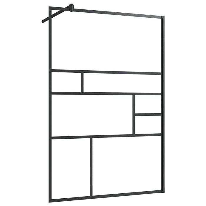 Paravan de duș walk-in negru 115x195 cm sticlă ESG transparentă - WALTI WALTI