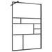 Paravan de duș walk-in negru 115x195 cm sticlă ESG transparentă - WALTI WALTI
