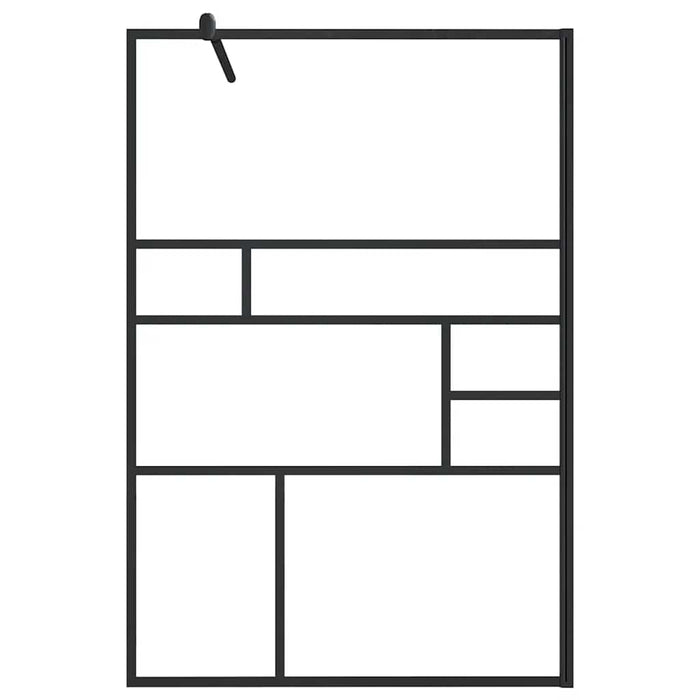 Paravan de duș walk-in negru 115x195 cm sticlă ESG transparentă - WALTI WALTI