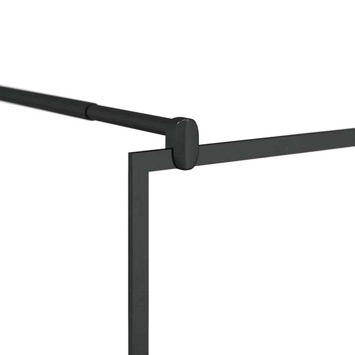 Paravan de duș walk-in negru 115x195 cm sticlă ESG transparentă - WALTI WALTI