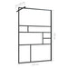 Paravan de duș walk-in negru 115x195 cm sticlă ESG transparentă - WALTI WALTI