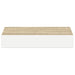 Raft de perete suspendat, stejar/alb, 23x23,5x3,8 cm, MDF - WALTI WALTI