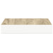 Raft de perete suspendat, stejar/alb, 23x23,5x3,8 cm, MDF - WALTI WALTI