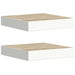 Rafturi perete suspendate 2 buc. alb/stejar 23x23,5x3,8 cm MDF - WALTI WALTI