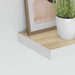 Rafturi perete suspendate 2 buc. alb/stejar 23x23,5x3,8 cm MDF - WALTI WALTI