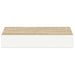 Rafturi perete suspendate 2 buc. alb/stejar 23x23,5x3,8 cm MDF - WALTI WALTI