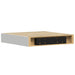 Rafturi perete suspendate 4 buc. alb/stejar 23x23,5x3,8 cm MDF - WALTI WALTI