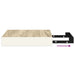 Rafturi perete suspendate 4 buc. alb/stejar 23x23,5x3,8 cm MDF - WALTI WALTI