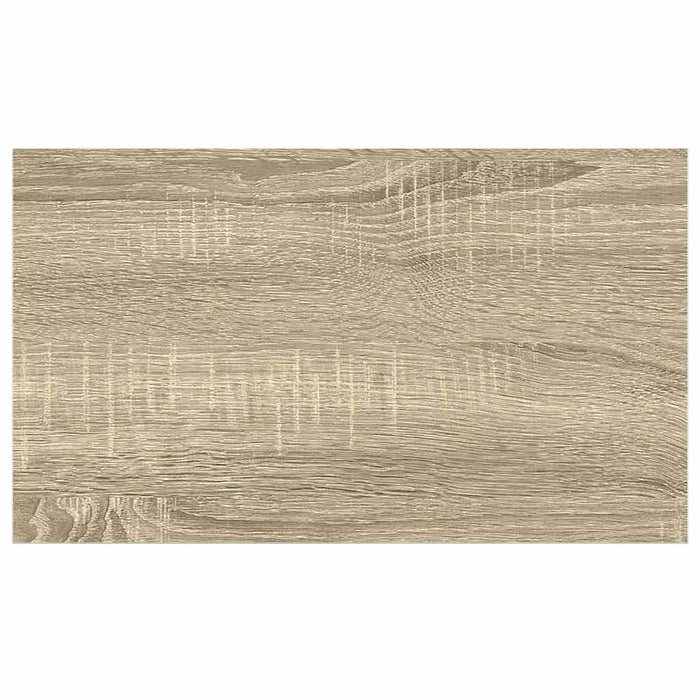 Rafturi perete suspendate 2 buc. alb/stejar 40x23,5x3,8 cm MDF WALTI