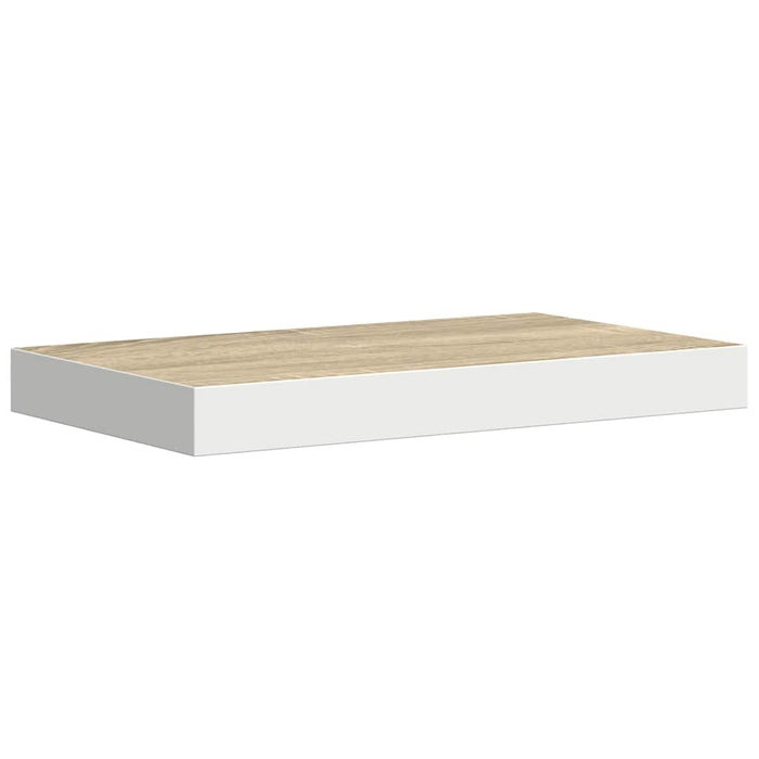 Rafturi perete suspendate 4 buc. alb/stejar 40x23x3,8 cm MDF - WALTI WALTI