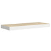 Raft de perete suspendat, alb și stejar, 60x23,5x3,8 cm, MDF - WALTI WALTI