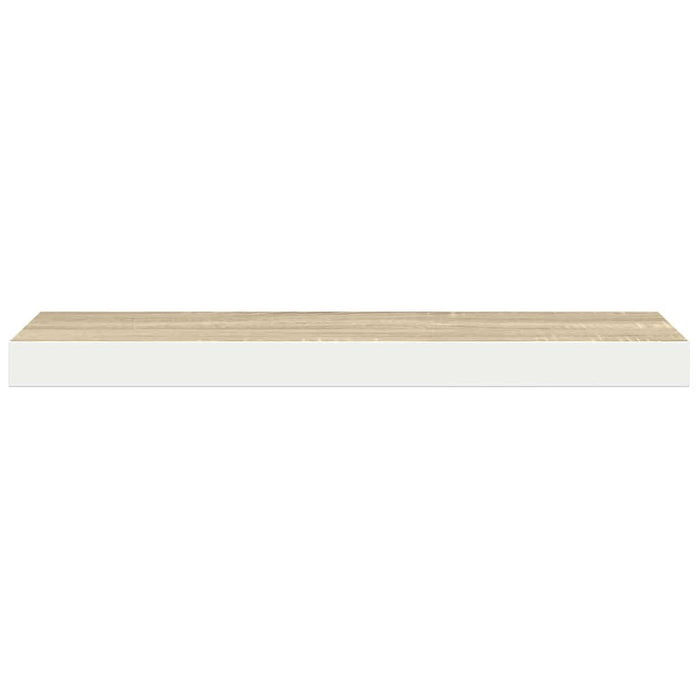 Raft de perete suspendat, alb și stejar, 60x23,5x3,8 cm, MDF - WALTI WALTI