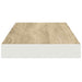 Raft de perete suspendat, alb și stejar, 60x23,5x3,8 cm, MDF - WALTI WALTI