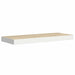Rafturi perete suspendate 2 buc. alb/stejar 60x23,5x3,8 cm MDF - WALTI WALTI