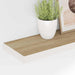 Rafturi perete suspendate 2 buc. stejar/alb 80x23,5x3,8 cm, MDF - WALTI WALTI