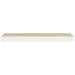 Rafturi perete suspendate 2 buc. stejar/alb 80x23,5x3,8 cm, MDF - WALTI WALTI