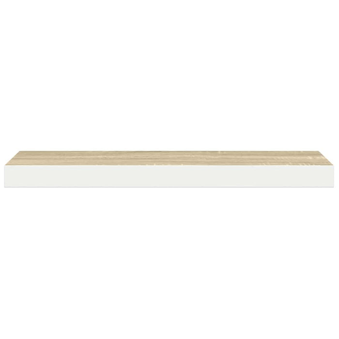 Rafturi perete suspendate 4 buc. stejar/alb 80x23,5x3,8 cm, MDF - WALTI WALTI