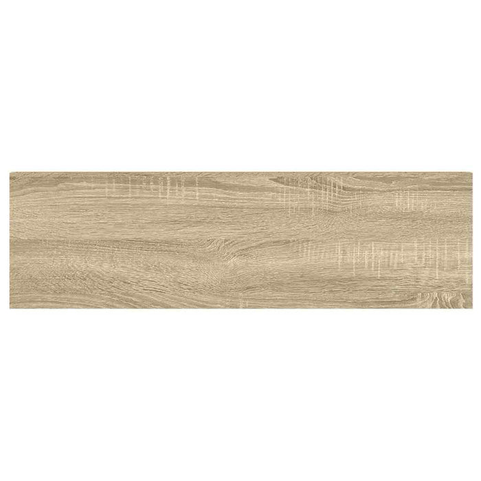 Raft de perete suspendat, stejar și alb, 90x23,5x3,8 cm, MDF - WALTI WALTI