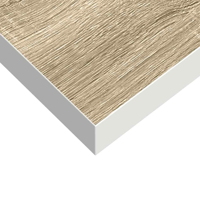 Raft de perete suspendat, stejar și alb, 90x23,5x3,8 cm, MDF - WALTI WALTI